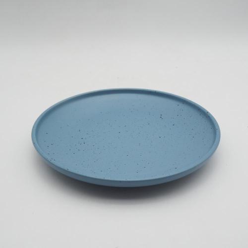 Ensembles de vaisselle européens en grès, ensembles de vaisselle bleu de style minimaliste moderne, ensembles de vaisselle en pierre