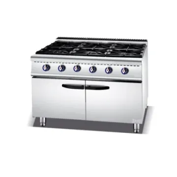 High Quality Commercial Series Gas 6 Burner Range with Cabinet for Hotel Kitchen