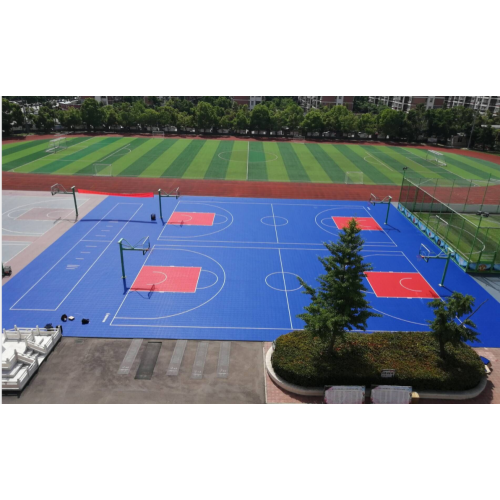 Portable PP interlocking floor tiles for basketball court