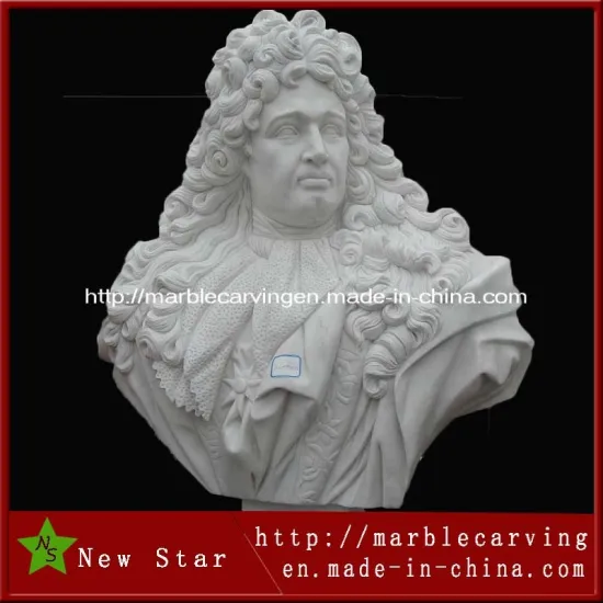 Pure Color Men White Stone Bust Sculpture