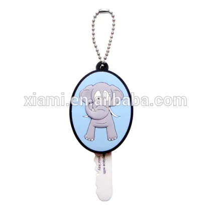 hottest embossing lovely elephant rubber elephant key holder