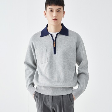 Men's Long-Sleeve Quarter-Zip Sweater