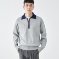 Langarmierer Viertel-Zip-Pullover für Männer