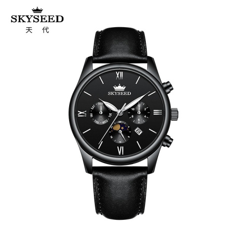 Reloj de tendencia de moda con calendario para hombre de negocios SKYSEED