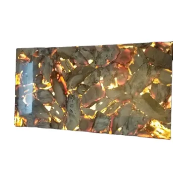 Backlit Decorative LED Panel Light: Onyx Marble Design