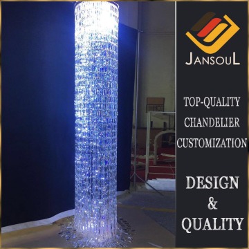 Luxury K9 Crystal Long Affermazione a sospensione Luce