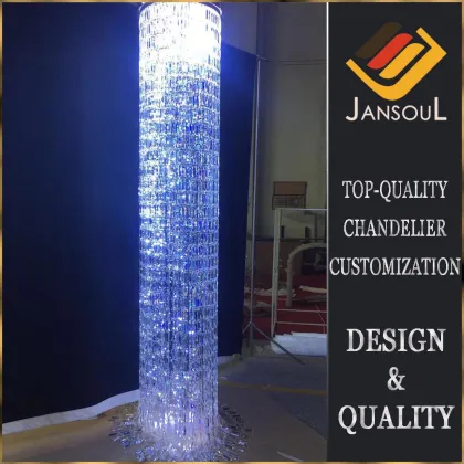 Luxury K9 Crystal Long Ceiling Pendant Light