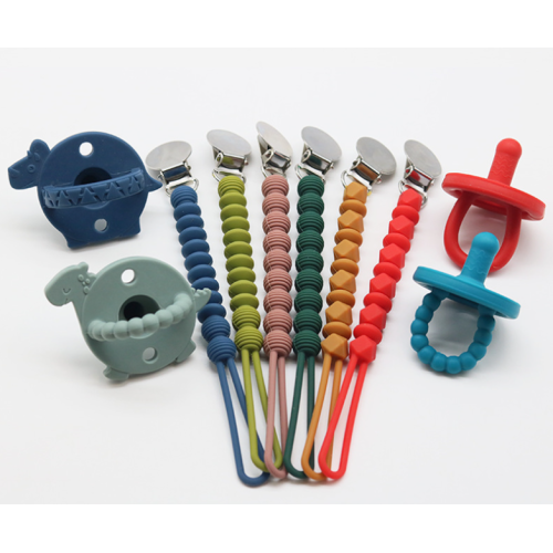 실리콘 젖꼭지 클립 Soothie Teether Toys.