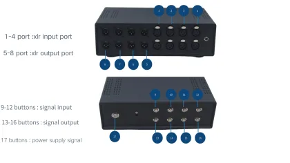 4 In 4 Out XLR Balanced Audio Switcher
