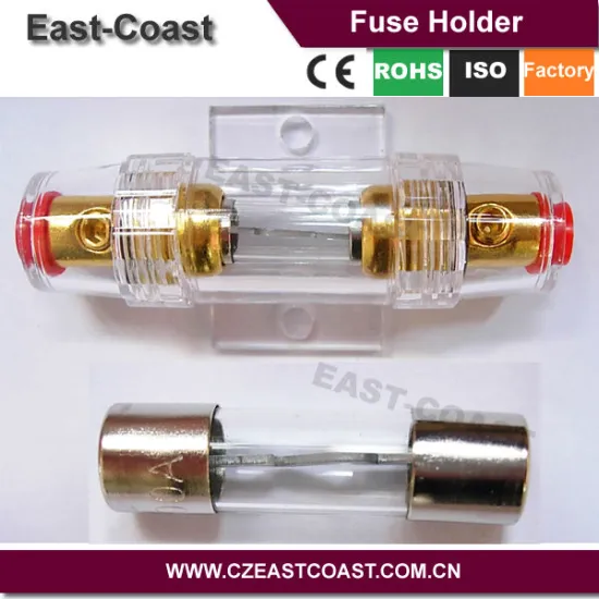 4/8 GAUGE AGU FUSE HOLDER GOLD PLATED