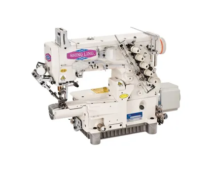 Shing Ling VG-888S-EST 3-Needle 5-Thread Electric Small Cylinder-Bed Interlock Sewing Machine