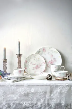 Ceramic illustration style Western tableware