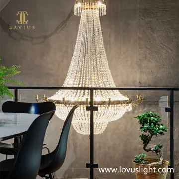 Large-scale high-luxury custom project crystal chandeliers Hotel lobby conference hall shopping mall hall custom chandeliers