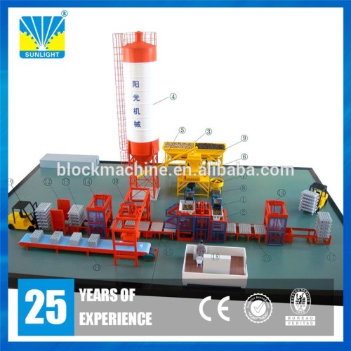 Fully automatic sandcrete paver brick making machine with block cuber