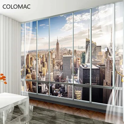 European Style 3D Photo Wallpaper with New York High-Rise Building
