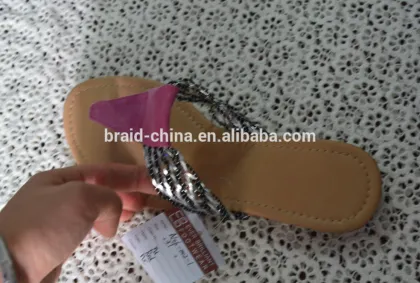 fashoion woven flip flops hot sell lady flip flops