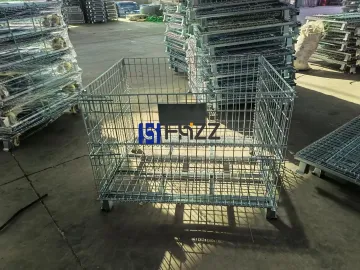 ホット浸潤亜鉛めっき溶接折りたたみ折りたたみ式金属貯蔵ケージ