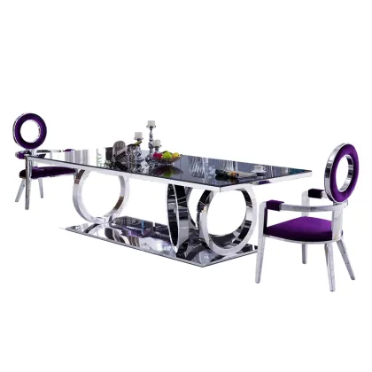 12 Seater Luxury Royal Style Dining Table and Chairs Set - Big Size