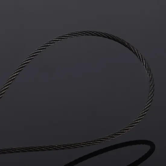 Black Oxide 1X19 Stainless Steel Cable