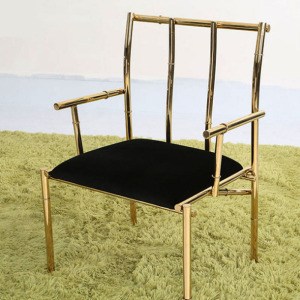 silla de comedor de muebles de hotel de acero inoxidable de diseño moderno