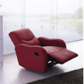 Multi-function Recliner Headrest Single Red Leather Sofa