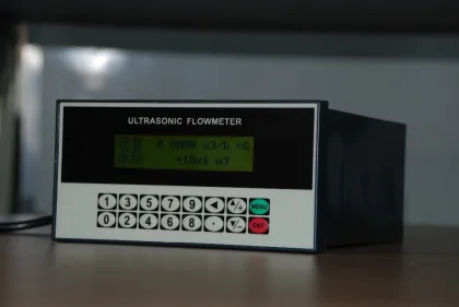 Panel mounting ultrasonic clamping on liquid flow meter