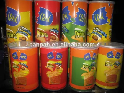Tubed potato chips OEM crispy snacks halal food