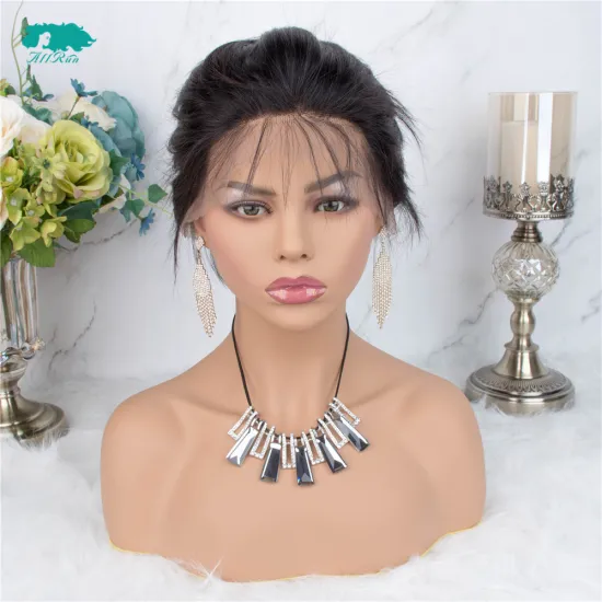 Unprocessed virgin human straight hair wigs,360 lace human hair wigs  for white women