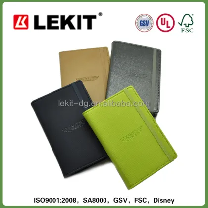 Removable Green PU Leather A6 Notebook Cover - Custom Diary Jacket