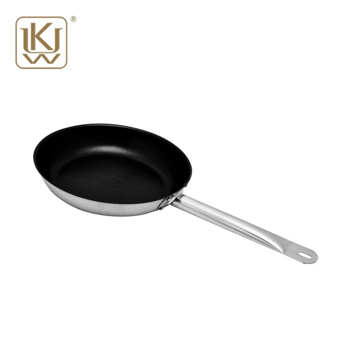 SS201 Smooth Stainless Steel Frying Pan