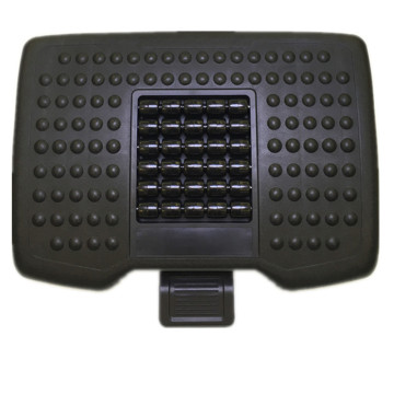 Adjustable Black Plastic Footrest with Massage Function