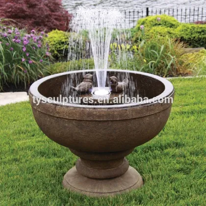 Hot sale hand carved outdoor decoration stone bird baths