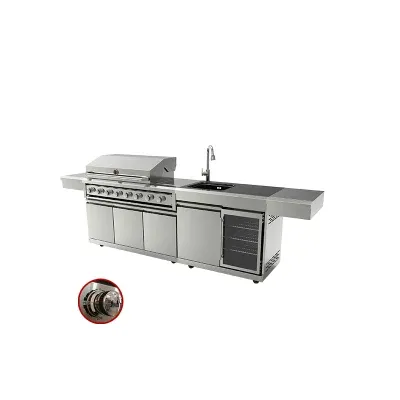 Smart Design Gas BBQ Grill Outdoor Kitchen Cabinet Free Combination