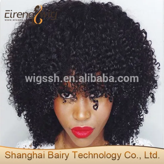 Eirene 100% human hair remy lace front bob short afro wigs for black women