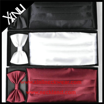 Wedding Use Mens Fashion Polyester Cummerbund and Bowtie Set