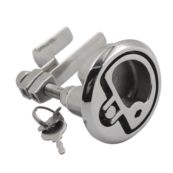 Stainless steel 316 boat locking Marine Hardware pull Hatch Latches Turning Lock Lift Handle Slam Latch