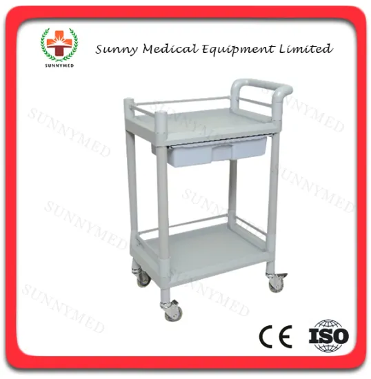 SY-R063 Hot sale hospital operation ABS Treatment cart trolley