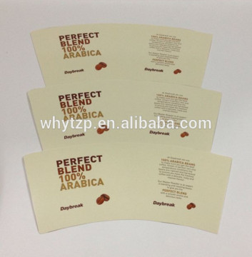 Disposable pe coated paper cup fan/blank for double wall coffee cup making