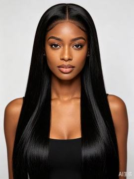 18 Inch 13x4 HD Lace Frontal Straight 220% Density 1B Natural Black