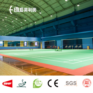 Enlio Vinyl badminton flooring mat with BWF