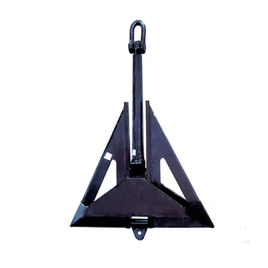 Durable steel plate marine triangular anchor