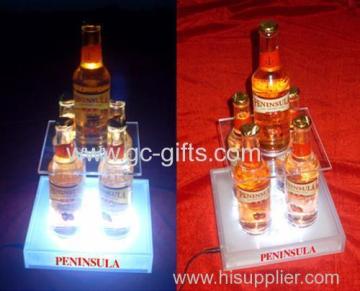 Acrylic Led Luminous Square Wine Stand 