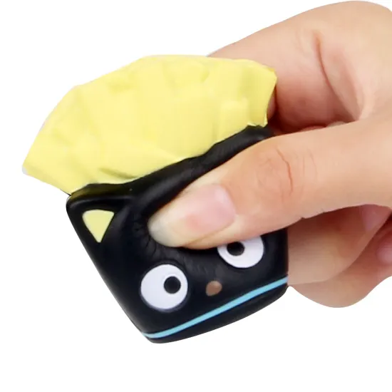 Squishy PU Foam Lock Fries Cat Cute Decompression Toy