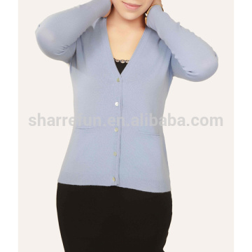 Ladies V-neck ladies cashmere cardigans