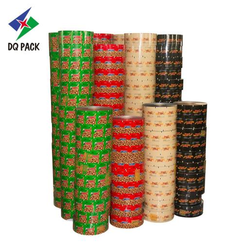 Roll film laminated material for snack food