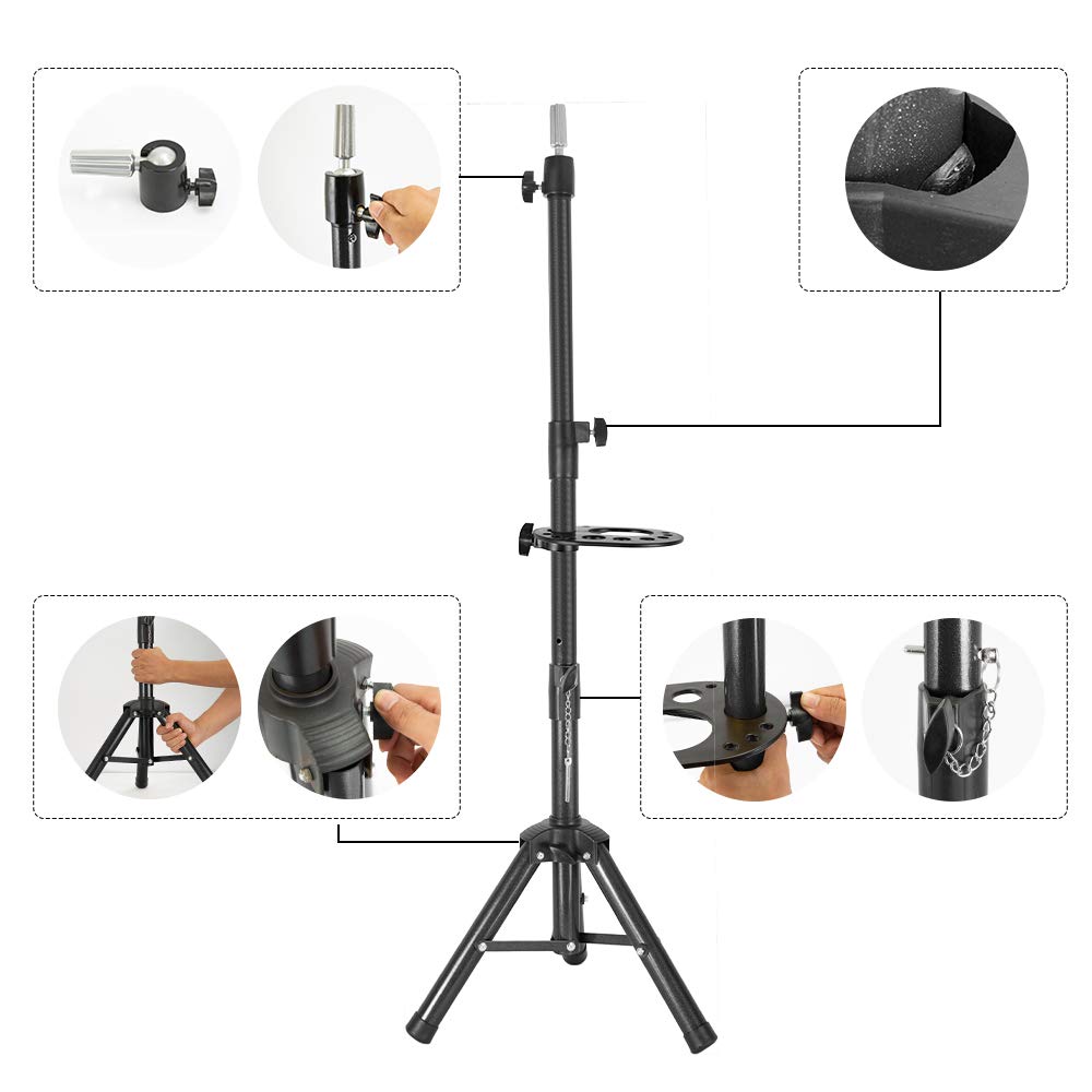 Black Wig Tripod With Tray 4