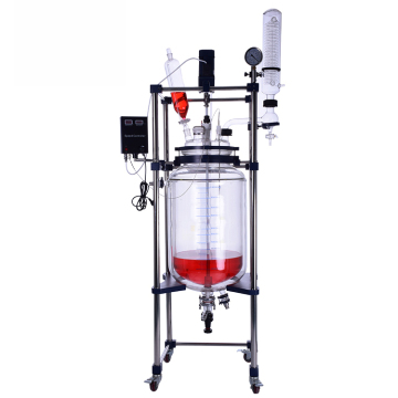 100L Vacuum Distillation Continuous Stirred Tank Ultrasonic Glass Reactor