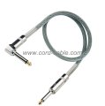 DML serie instrumento conector del Cable de guitarra 90° a la chaqueta de Nylon rojo Jack