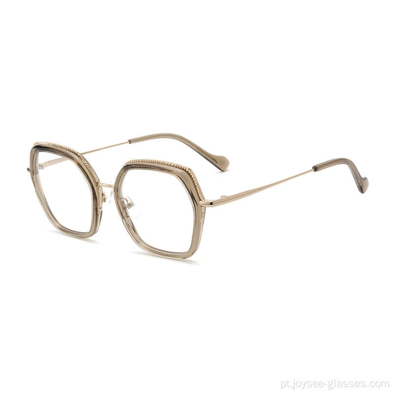 Hot Sell Full Full Rim Metal Temple Design Eyeglasses