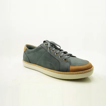 factory export directly soft nubuck upper color match men leather snickers shoes